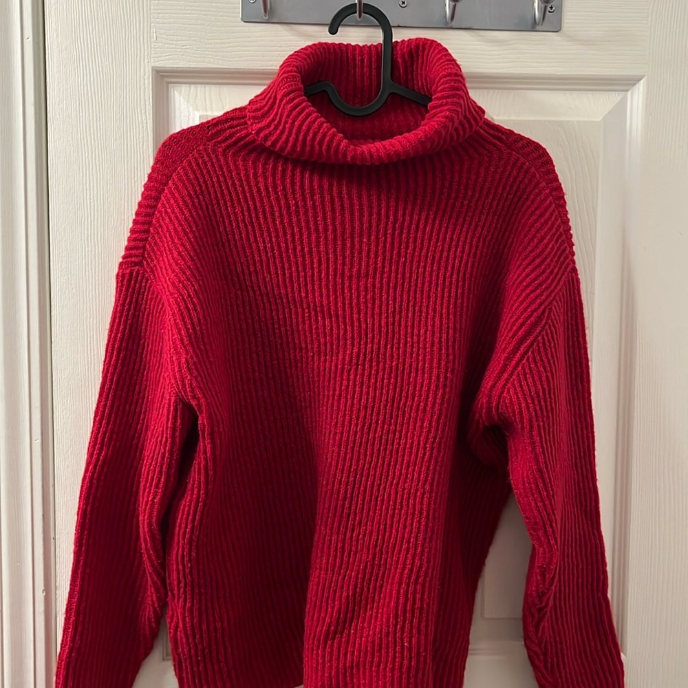 Red Turtleneck Sweater
